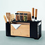 Bamboe Keukengerei Organizer - 5 Vaks  - Zwart