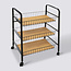 Kitchen Trolley - 3 Levels - Nera - 70cm - Black Bamboo