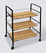 Kitchen Trolley - 3 Levels - Nera - 70cm - Black Bamboo