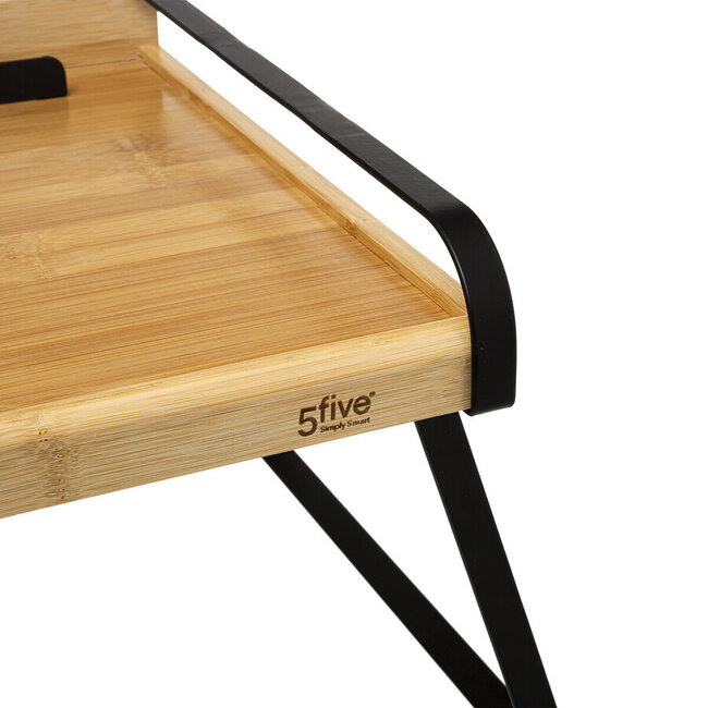 Bamboe Ontbijt dienblad - Laptoptafel - Tefefoonhouder - Nera - 51 x 31 cm