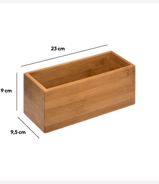 Opberg Organizer Sieraden - Make up Houder - 23 x 9 cm - Bamboe - Opberg box