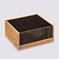 Modern Tea Box 6 Sections - Black Bamboo - 21 x 21 x 10 cm