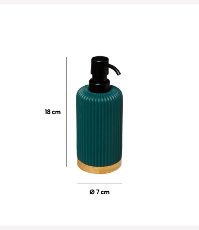 2 Piece Soap dispenser - Black - 270 ml - Petroleum