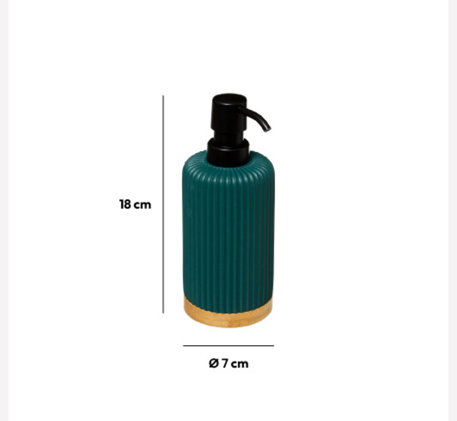 2 Piece Soap dispenser - Black - 270 ml - Petroleum