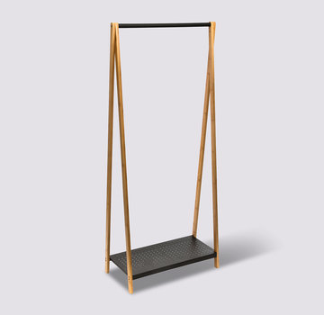  5Five Bamboo Clothes Rack Black - Pegasus - 161 x 71 x 33 cm