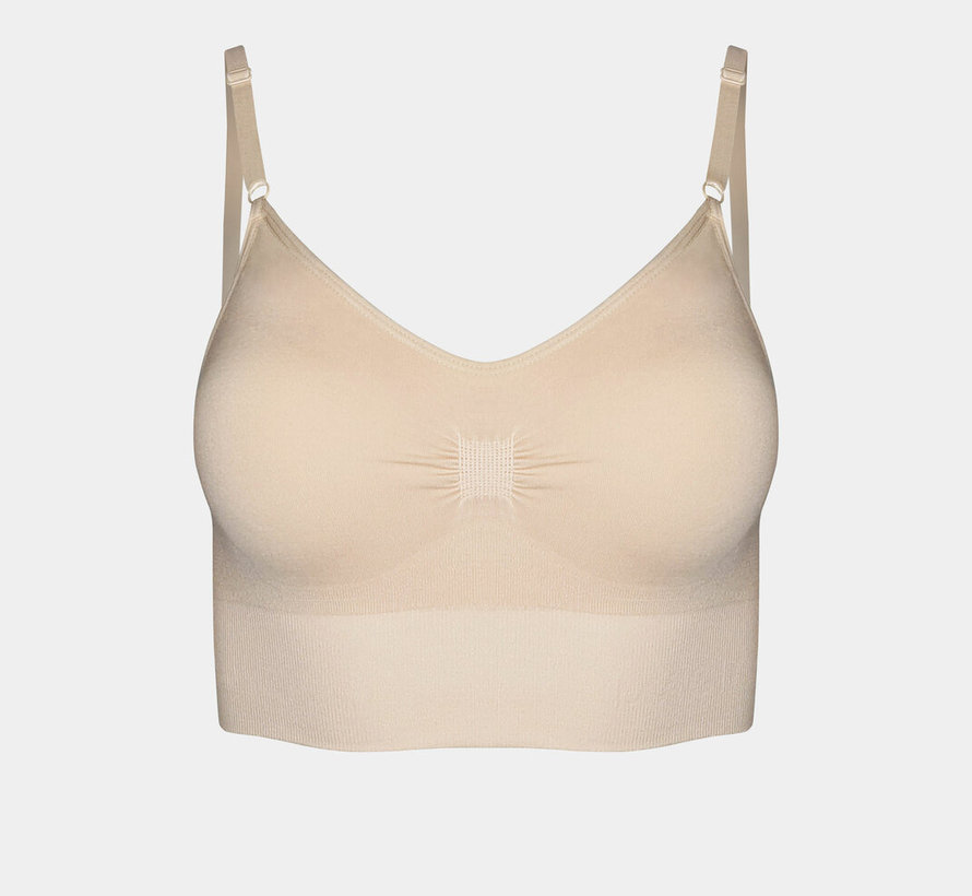 Low Padded Back Bra - Removable Cups - Bamboo - Magic Bodyfashion