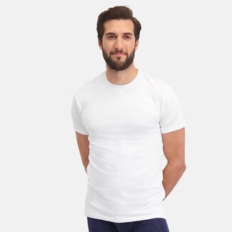 Bamboo Basics T-shirts Ruben round neck– White (2-pack)