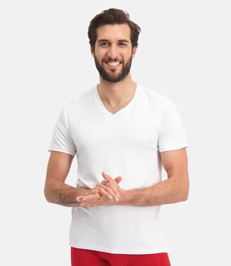 Bamboo Basics T-shirts Velo V- hals – Wit - (2-pack)