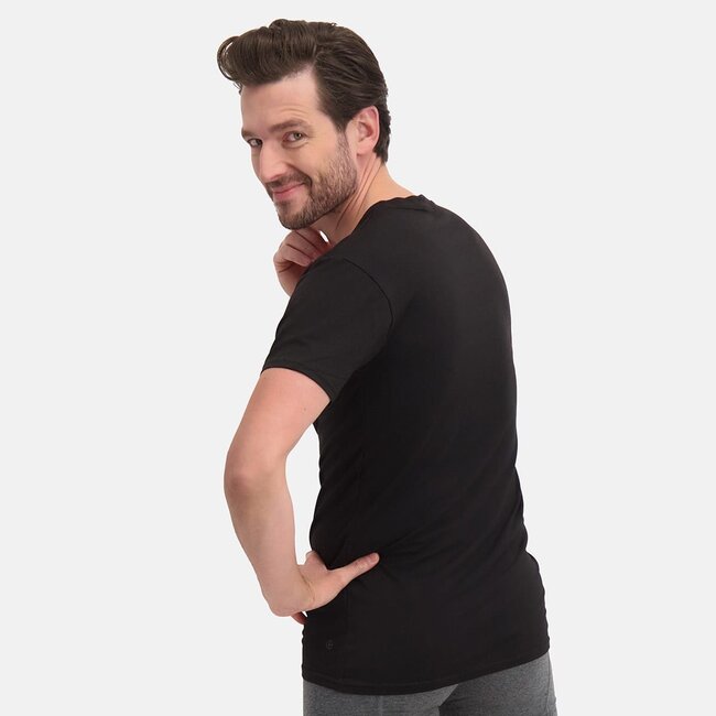 Bamboo Basics T-shirts Velo V- hals – Zwart - (2-pack)