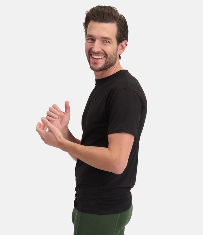 Bamboo Basics T-shirts Ruben ronde hals– Zwart (2-pack)