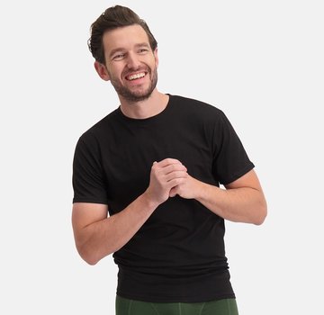 Bamboo Basics T-shirts col rond Ruben– Noir (pack de 2)