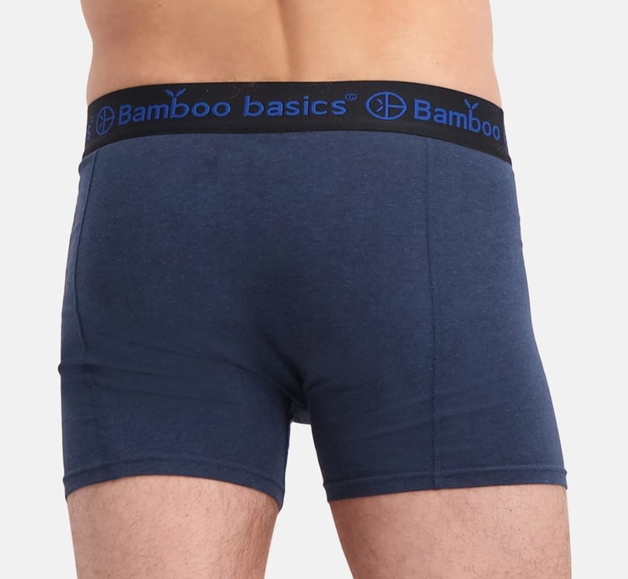 Bamboo Basics Boxershorts Rico – Donker blauw, Blauw & Zwart  (3-pack)