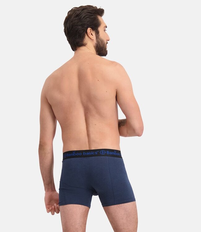 Bamboo Basics Boxershorts Rico – Donker blauw, Blauw & Zwart  (3-pack)