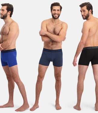 Bamboo Basics Boxershorts Rico – Donker blauw, Blauw & Zwart  (3-pack)