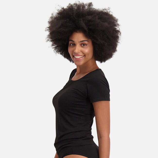 Bamboo basics dames T-shirts zwart 2-Pack
