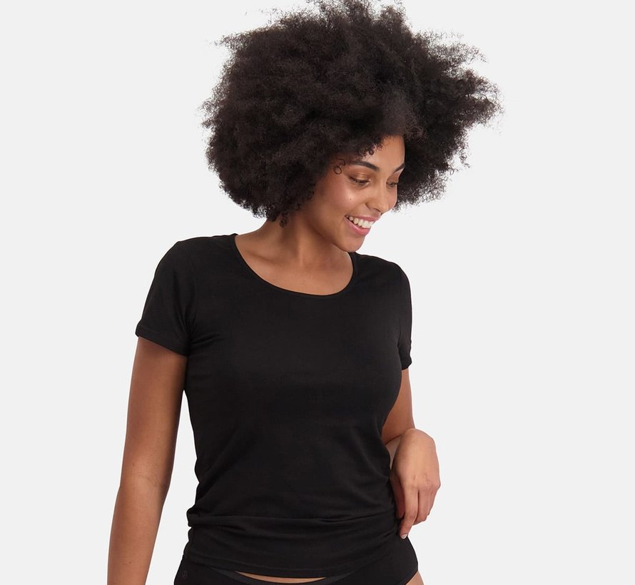 Bamboo basics T-shirts Kate - 2-Pack - Black