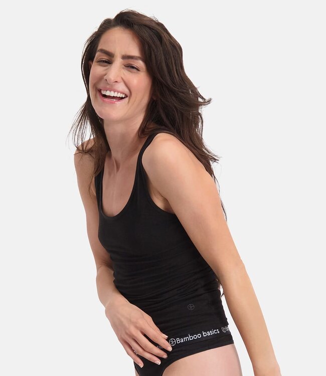 Bamboo basics singlets Anna - 2-pack - BlackBamboo basics singlets Anna - 2-pack - Black
