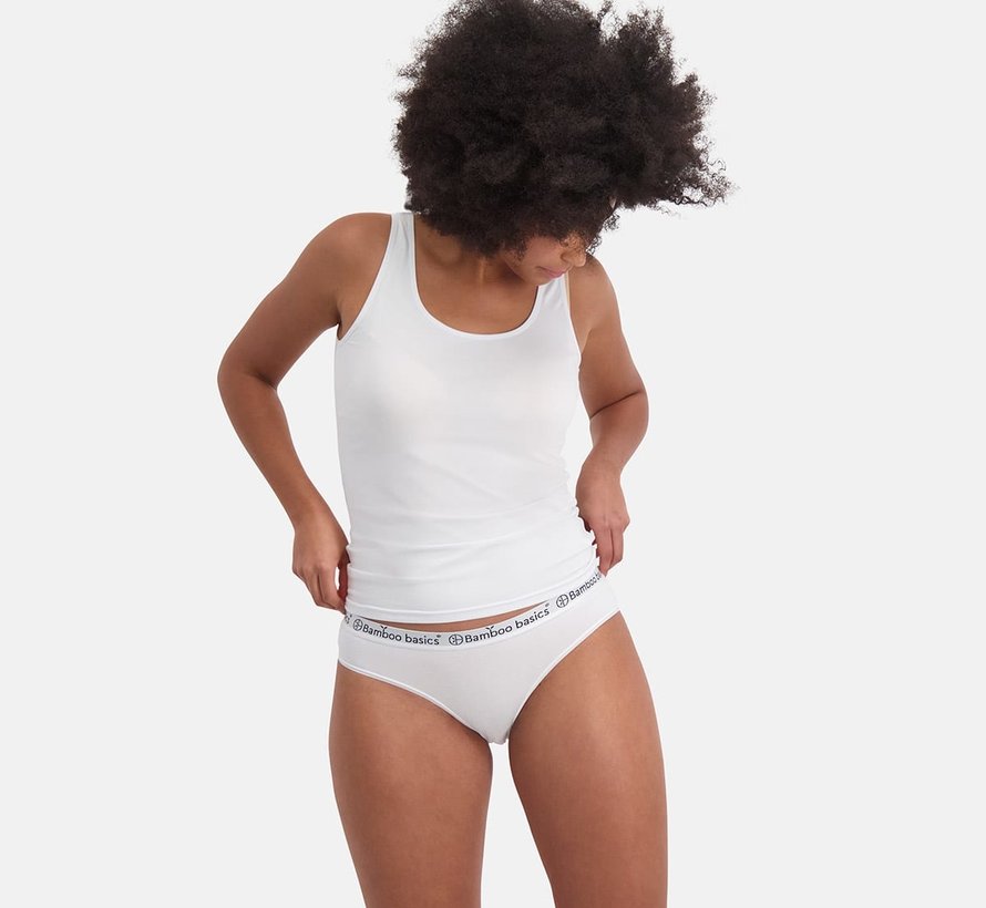 Lot de 3 slips basiques en bambou blanc - Yara