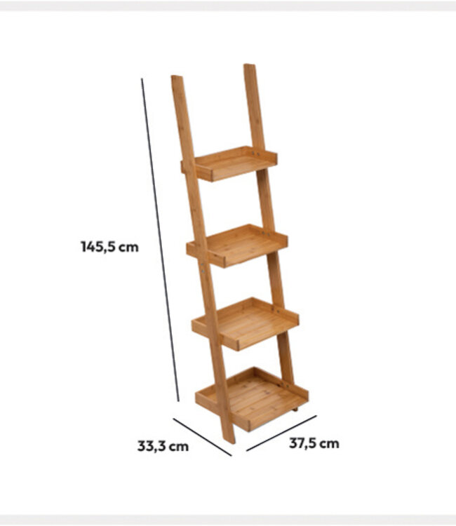 Bamboe handdoekladder  met 4 verdiepingen  - Interieur ladder -5Five