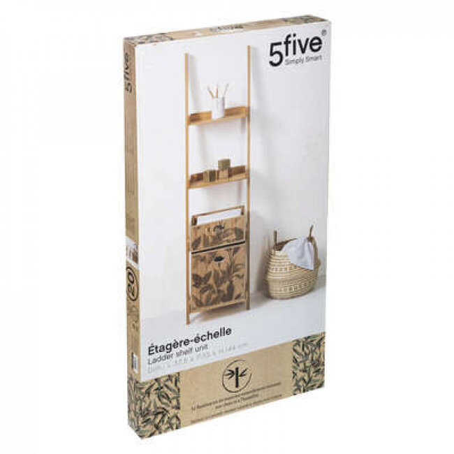 4 Tier Bamboo Bathroom Shelf - Interior Ladder -5Five