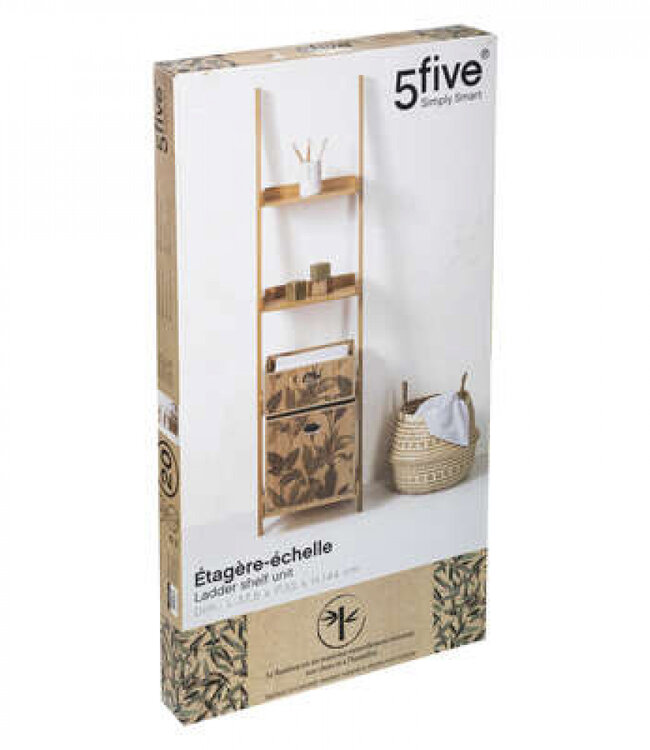 4 Tier Bamboo Bathroom Shelf - Interior Ladder -5Five