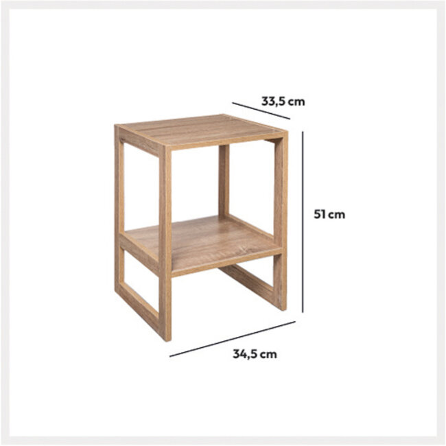 Bedside Table - 2 Compartments - Stackable