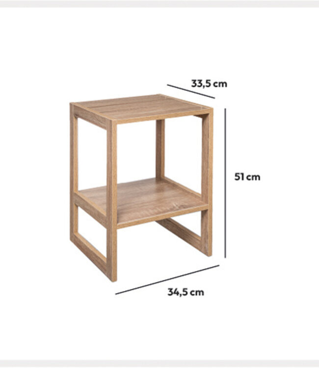 Bedside Table - 2 Compartments - Stackable