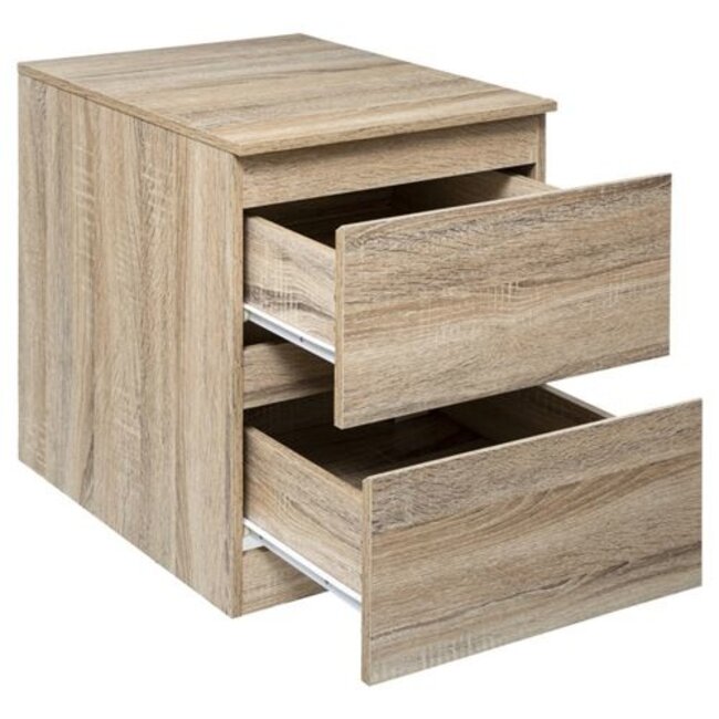 Ladekast - Nachtkastje - 2 Lades - Naturel