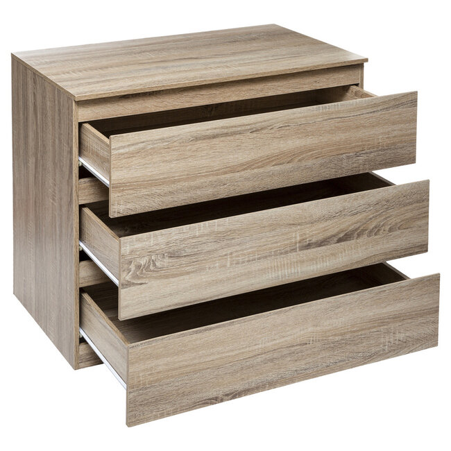 Chest of drawers - Bedside table - 3 drawers - Natural