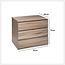 Chest of drawers - Bedside table - 3 drawers - Natural