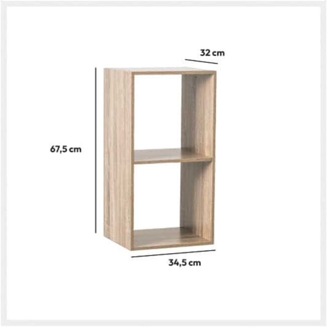 Bookcase - Storage cabinet - 2 compartments - Natural