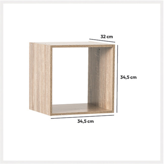 Boekenkast - Opbergkast - 1-Vaks - Naturel