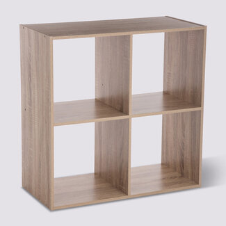  5Five Boekenkast - Opbergkast - 4-Vaks - Naturel