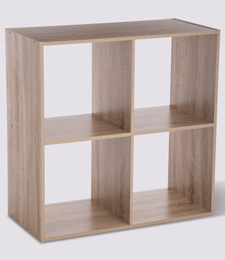 5Five Bookcase - Storage cabinet - 4 compartments - Natural