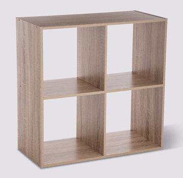  5Five Bookcase - Storage cabinet - 4 compartments - Natural