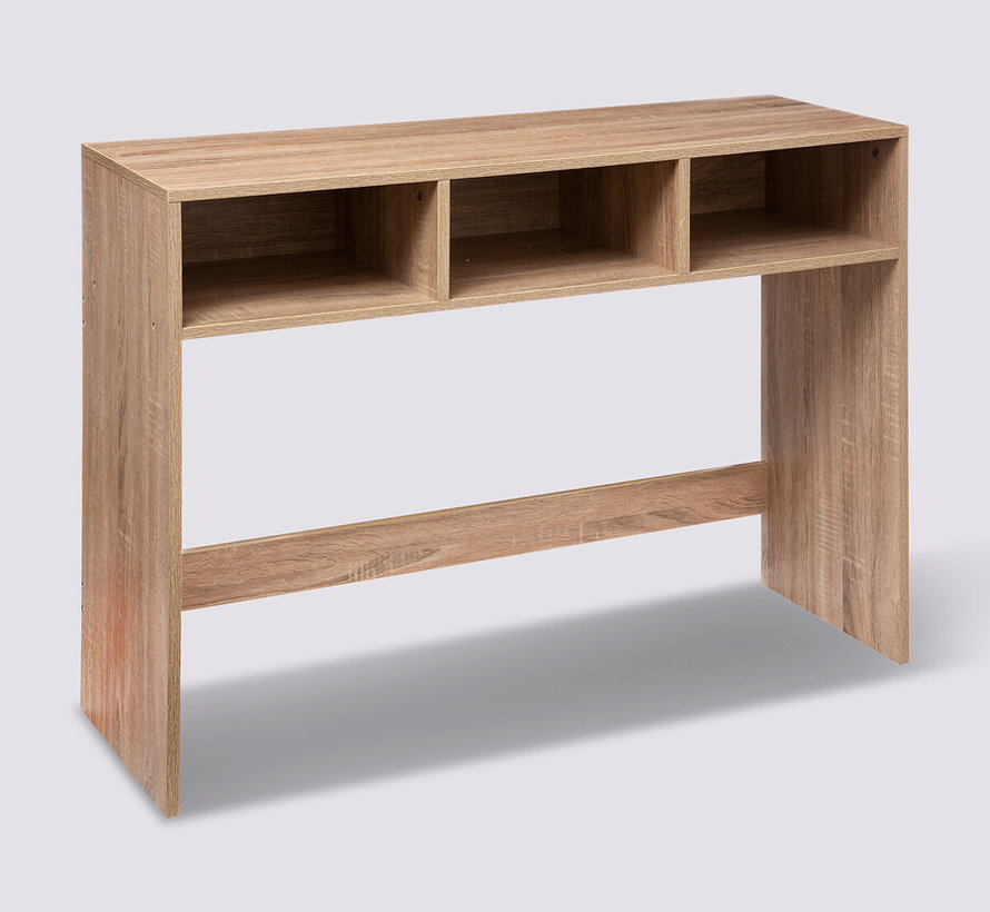 Desk - Wall table - 3 compartments - Natural