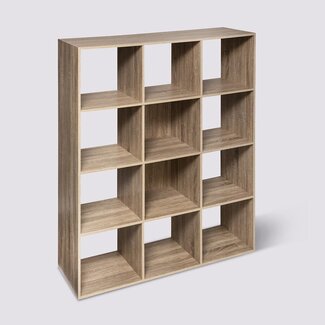  5Five Bookcase - Storage cabinet - Wall cabinet - 12 compartments - Natural