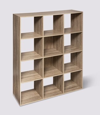  5Five Bookcase - Storage cabinet - Wall cabinet - 12 compartments - Natural