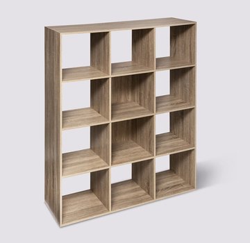  5Five Bookcase - Storage cabinet - Wall cabinet - 12 compartments - Natural