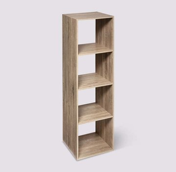  5Five Bookcase - Storage cabinet - Wall cabinet - 4 compartments - Natural