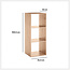 Boekenkast - Opbergkast - Wandkast - 3 Vaks - Naturel