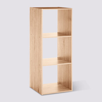  5Five Bookcase - Storage cabinet - Wall cabinet - 3 compartments - Natural