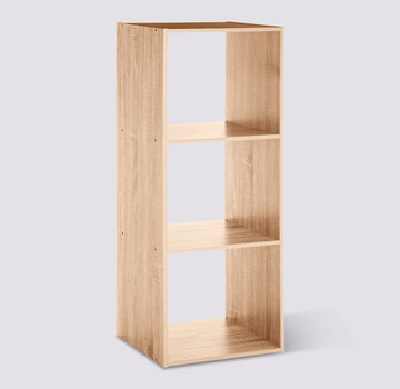  5Five Bookcase - Storage cabinet - Wall cabinet - 3 compartments - Natural