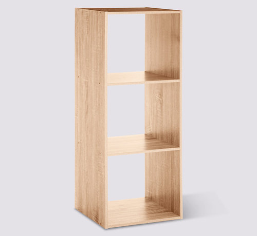Boekenkasten Bookcase - Storage cabinet - Wall cabinet - 3 compartments - Natural