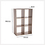 Boekenkast - Opbergkast - Wandkast - 6 Vaks - Naturel