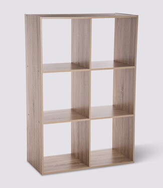  5Five Bookcase - Storage cabinet - Wall cabinet - 6 compartments - Natural