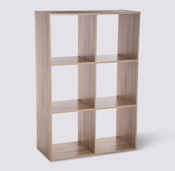  5Five Bookcase - Storage cabinet - Wall cabinet - 6 compartments - Natural