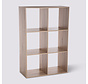 Bookcase - Storage cabinet - Wall cabinet - 6 compartments - Natural