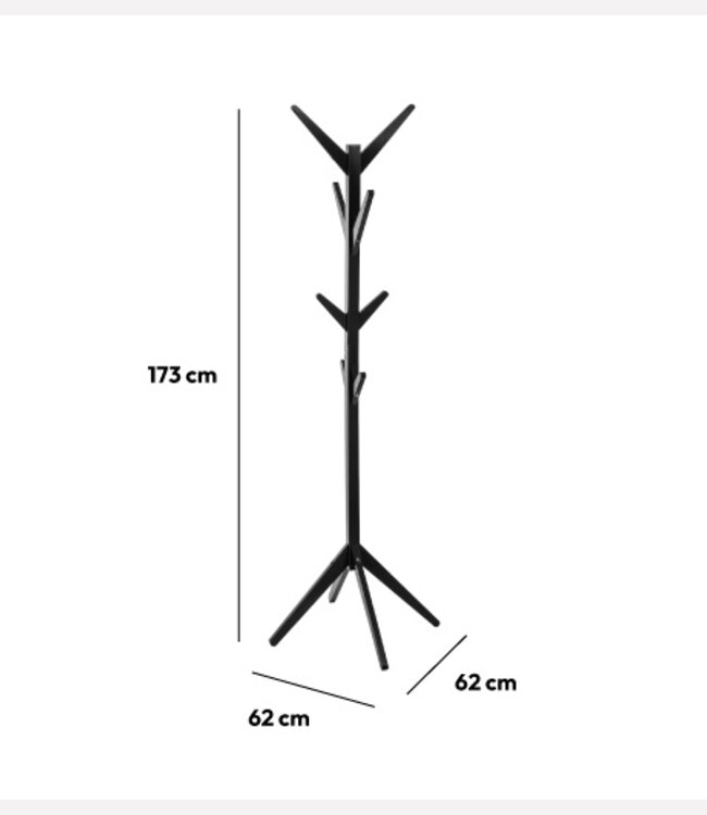 Moderne Kapstok - Boom - 8 Haaks