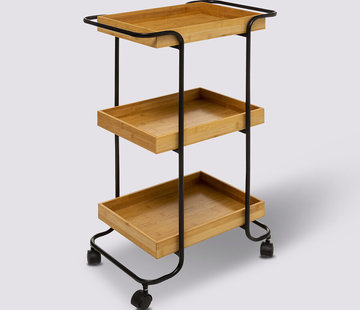  5Five Trolley - With Wheels - 3 Levels - Brown